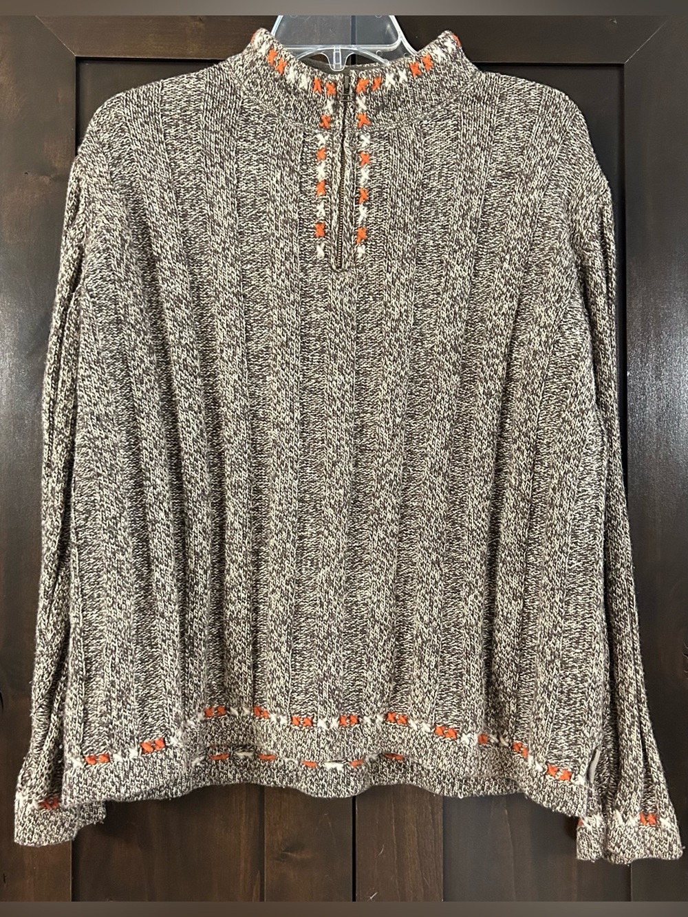 Woolrich Wool Blend Quarter Zip Pullover Sweater Sz XL